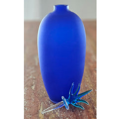 Vintage MURANO • Cobalt Glass Bottle w/Stopper