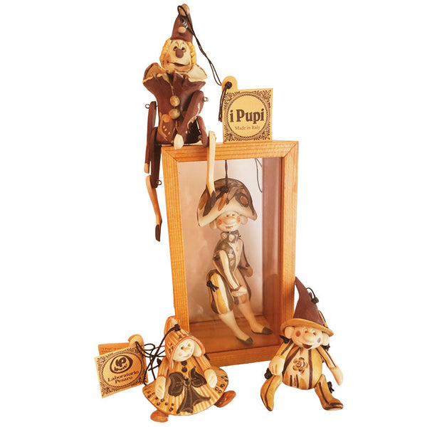 Vintage I PUPI by LABORATORIO PESARO • Large Puppet w/display case