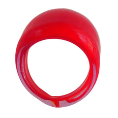FASCIA CHERRY red 2-tone murano glass flat band ring, one size fits most, 100% handmade in Italy