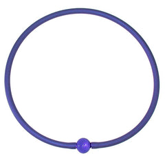 TUBINO MURANO COBALT blue satin linkable fashion NECKLACE luxurious hypoallergenic synthetic rubber with handmade sapphire blue murano glass link, easily cut to size, Made in Italy