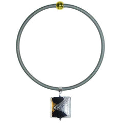 GLITTER SQUARE • murano glass necklace