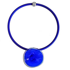 DISCO 2 • murano glass necklace • COBALT