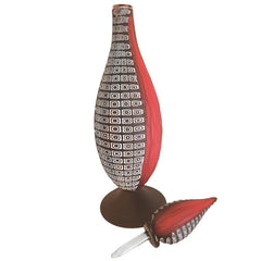 Vintage MURANO • Red Glass Bottle w/Stopper