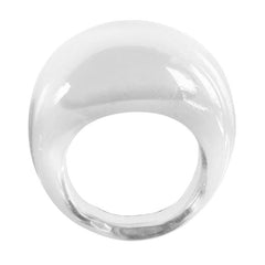 BOMBINO CRYSTAL clear murano glass dome ring, one size fits most, 100% handmade in Italy