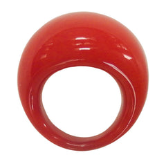 BOMBINO RED polished murano glass dome ring, one size fits most, 100% handmade in Italy