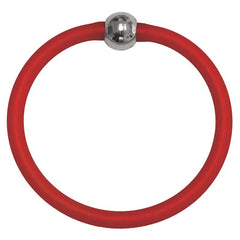 TUBINO SPORTIVO RED matte linkable fashion BRACELET luxurious hypoallergenic synthetic rubber with nickel-free metal links, easily cut to size, Made in Italy