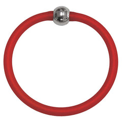 TUBINO SPORTIVO RED matte linkable fashion BRACELET luxurious hypoallergenic synthetic rubber with nickel-free metal links, easily cut to size, Made in Italy