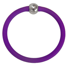 TUBINO SPORTIVO PURPLE satin linkable fashion BRACELET luxurious hypoallergenic synthetic rubber with nickel-free metal links, easily cut to size, Made in Italy