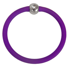TUBINO SPORTIVO PURPLE satin linkable fashion BRACELET luxurious hypoallergenic synthetic rubber with nickel-free metal links, easily cut to size, Made in Italy