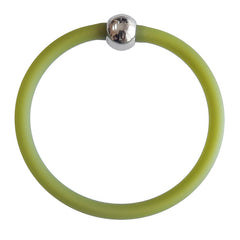 TUBINO SPORTIVO OLIVE sheer linkable fashion BRACELET luxurious hypoallergenic synthetic rubber with nickel-free metal links, easily cut to size, Made in Italy