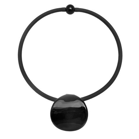 DISCO • murano glass necklace • BLACK