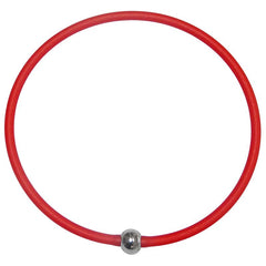 TUBINO SPORTIVO RED matte linkable 18" NECKLACE  luxurious hypoallergenic synthetic rubber with nickel-free metal link, Made in Italy