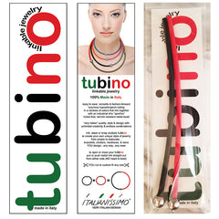 Package of two different TUBINO SPORTIVO BRACELETS, luxurious hypoallergenic synthetic rubber with nickel-free metal links, easily cut to size, Made in Italy
