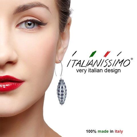 VENEZIA olive • millefiori murano glass earrings